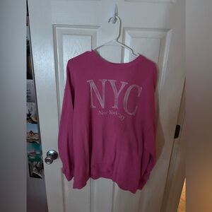 Hollister Pink NYC Sweater